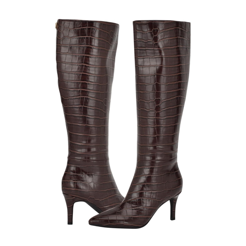 GUESS Women's Wayla Crocodile Embossed Tall Boots